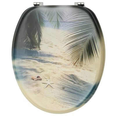vidaXL Capac WC, MDF, model plajă