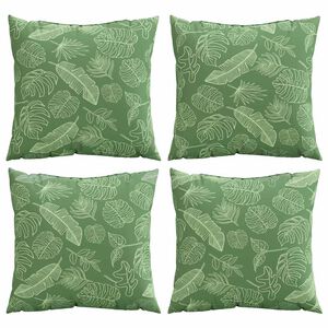vidaXL Perne decorative 4 buc. Material din poliester Model cu frunze