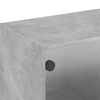vidaXL Dulap de perete cu uși din sticlă, gri beton, 102x37x35 cm