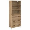 vidaXL Bufet 2 pcs Stejar Artizanal 69,5 x 34 x 180 cm Lemn compozit