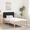 vidaXL Cadru de pat cu tăblie tapițată cu headboard Negru 100 x 200 cm