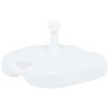 vidaXL Suport umbrelă, alb, 16 L, plastic, umplere cu nisip/apă