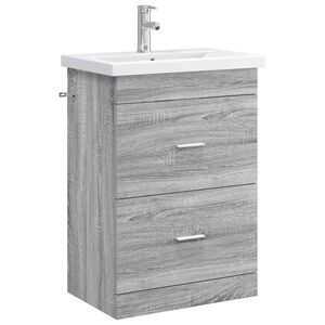 vidaXL Set de mobilier pentru baie Sonoma gri 61 x 40 x 84,5 cm