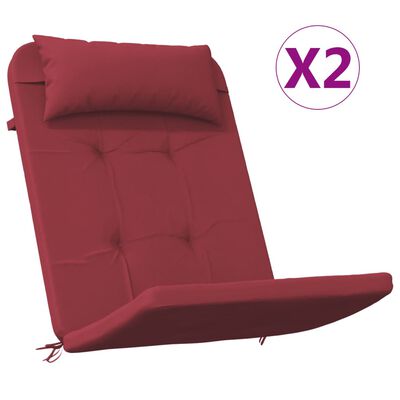 vidaXL Perne pentru scaun Adirondack, 2 buc, roșu vin, textil oxford