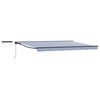 vidaXL Cort electric retractabil Albastru, Alb, Antracit 4 &times; 3 m