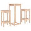 vidaXL Set mobilier de bar, 3 piese, lemn masiv de pin