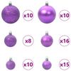 vidaXL Set de Globuri de Crăciun cu 300 LED 120 pcs Violet Plastic