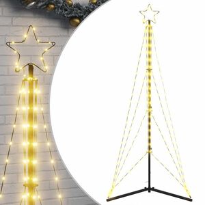 vidaXL Pom de Crăciun LED 363 LED-uri Alb Cald 182 cm