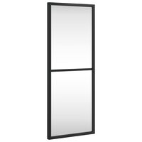 vidaXL Oglindă de perete, negru, 20x50 cm, dreptunghiulară, fier
