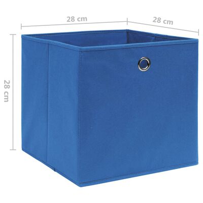 vidaXL Cutii depozitare, 4 buc., albastru, 28x28x28 cm, textil nețesut