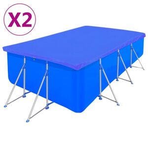 vidaXL Prelate piscină 2 buc, PE dreptunghiular 394x207 cm, 90 g/m&sup2;
