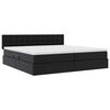 vidaXL Pat cu saltea și spațiu de depozitare Negru 200 x 200 cm
