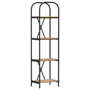 vidaXL Raft pentru cărți 4 niveluri 40 x 30 x 146 cm Lemn prelucrat