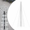 vidaXL Pom de Crăciun LED cu țepi 1534 LED-uri Alb Rece 500 cm