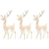 vidaXL Decorațiuni ren de Crăciun, 3 buc., multicolor, 128 cm, acril