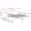 vidaXL Pat de zi cu extensie, roz, 100x200 cm, catifea