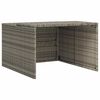 vidaXL Garaj pentru mașina de tuns iarba, gri 86x90x52/57 cm poliratan