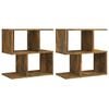 vidaXL Noptiere, 2 buc., stejar fumuriu, 50x30x51,5 cm, lemn prelucrat