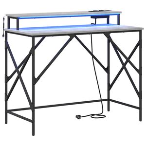 vidaXL Birou Gri Sonoma 100 x 50 x 86,5 cm Lemn prelucrat