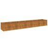 vidaXL Pat de grădină &icirc;nălțat 291x50x36 cm, oțel corten