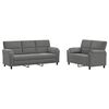 vidaXL Set de canapea 2 pcs Gri &icirc;nchis Catifea