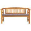 vidaXL bancă cu pernă Finisaj cu ulei natural 157 x 46 x 82,5 cm