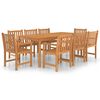 vidaXL Set de mobilier de grădină cu 9 piese, 200x100 cm, lemn masiv de tec