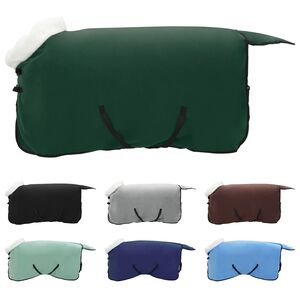 vidaXL Pătură pentru cai Verde &icirc;nchis complet 95 cm Fleece polar