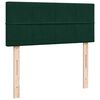 vidaXL Pat box spring cu saltea, verde &icirc;nchis, 120x190 cm, catifea
