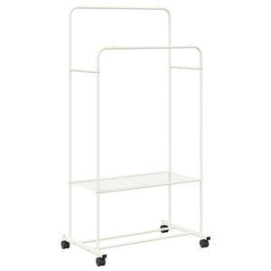 vidaXL Suport pentru H&acirc;rtie cu raft cu roata Alb 80 x 53 x 156 cm