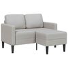 vidaXL Canapea cu 2 locuri cu șezlong &icirc;n formă L gri nor 125 cm textil