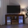 vidaXL Șifonier LED pentru TV colțar Lemn vechi 100 x 40 x 50 cm