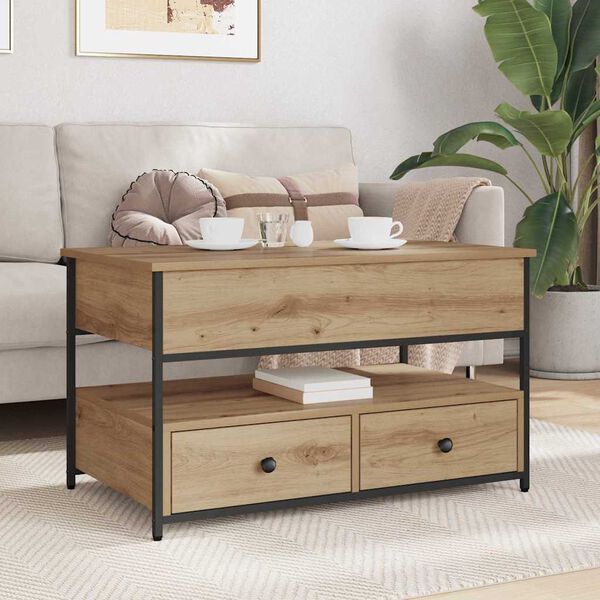 vidaXL Masă de cafea Stejar Artizanal 85 x 50 x 50 cm Lemn compozit