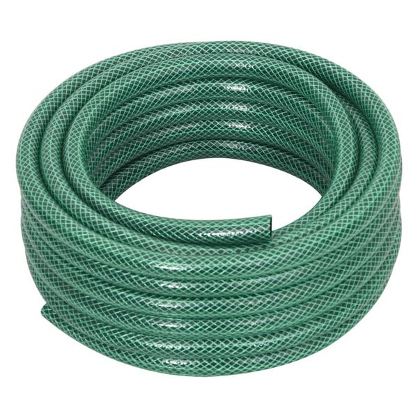 vidaXL Furtun de grădină cu set de racorduri, verde, 0,5", 20 m, PVC