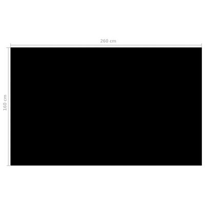vidaXL Prelată piscină, negru, 260 x 160 cm, PE