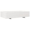 vidaXL Jardinieră de grădină, alb, 110x60x26,5 cm, lemn masiv de pin