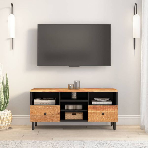 vidaXL Dulap TV, 100x33x46 cm, lemn masiv de acacia