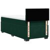 vidaXL Pat box spring cu saltea, verde &icirc;nchis, 90x200 cm, catifea