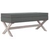 vidaXL Taburet de depozitare, gri &icirc;nchis, 110x45x49 cm material textil