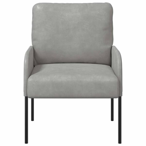 vidaXL Canapele cu pernă 55cm Gri deschis placaj