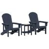 vidaXL Mobilier de lounge pentru grădină 3 pcs Bleumarin
