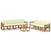 vidaXL Set de canapele de exterior 9 buc. 8-Locuri Natural și Crem