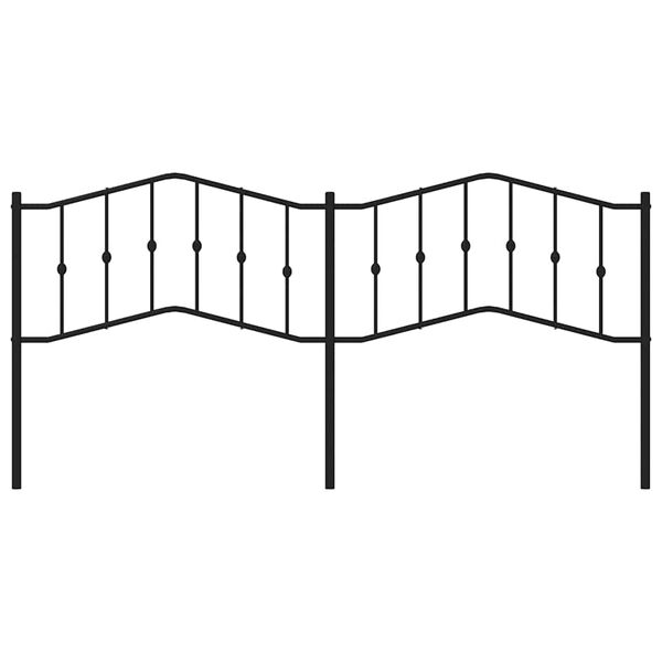 vidaXL Tăblie de pat de schimb metalică, negru, 193 cm