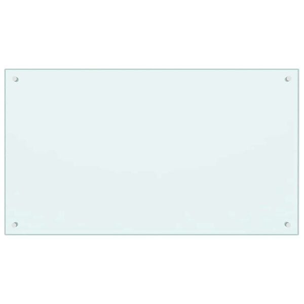 vidaXL Panou antistropi de bucătărie, culoare lapte, 100x60 cm sticlă securizată