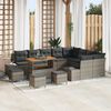 vidaXL Set de canapele pentru grădină 13 pcs Gri Rattan poli
