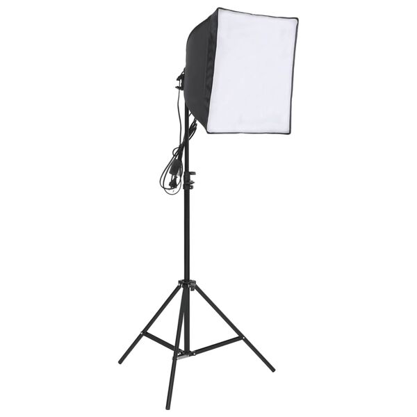 vidaXL Kit studio foto cu iluminare și masă foto
