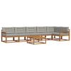 vidaXL Set de canapele de exterior 7 pcs Gri natural și deschis