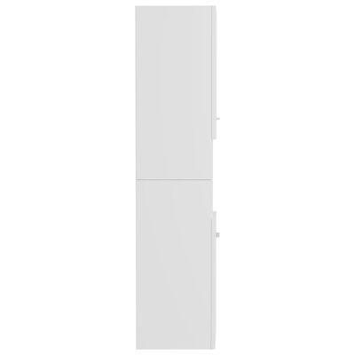 vidaXL Dulap de baie, alb extralucios, 30 x 30 x 130 cm, PAL