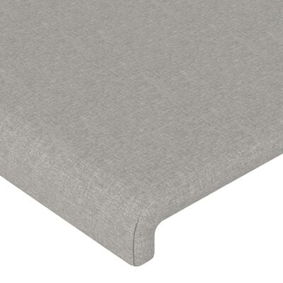 vidaXL Tăblii de pat, 2 buc, gri deschis, 100x5x78/88 cm, textil