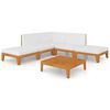 vidaXL Set mobilier grădină cu perne, 7 piese, lemn masiv de acacia